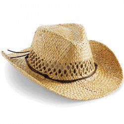 BC735 - Chapeau de cowboy en paille