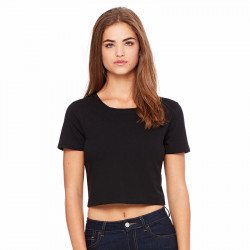 6681 - T-shirt crop top femme en polycoton