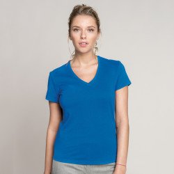 KB381 - T-shirt col V manches courtes femme