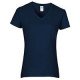 4100VL - T-shirt col V en coton de première qualité Femme