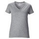 4100VL - T-shirt col V en coton de première qualité Femme
