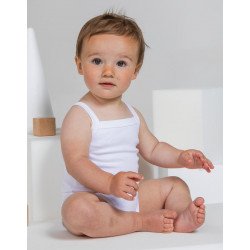 BZ28 - Baby Organic Strap Vest Bodysuit