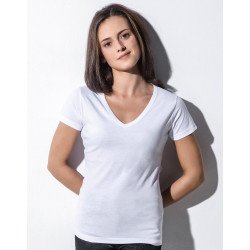 TF-SSL-V-OG118 - Penny Womens Organic V-Neck T-Shirt