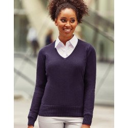 R-710F-0 - Ladies’ V-Neck Knitted Pullover