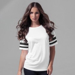 BY033 - T-shirt rayé Femme maille filet