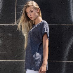 BY053 - T-shirt Acid washed Femme manches allongées
