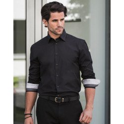 R-966M-0 - Men`s LS Tailored Contrast Ultimate Stretch Shirt