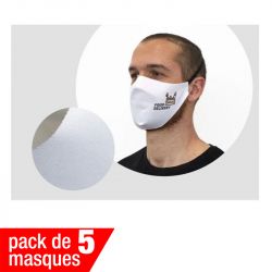 Masque Tissu Simple Couche (5 Pcs et +)